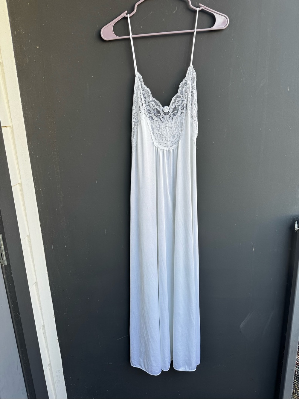 Vintage coquette long white cottagecore nightgown